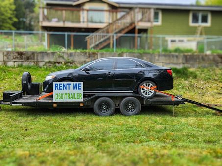 PNW Trailer Rentals loaded car hauler